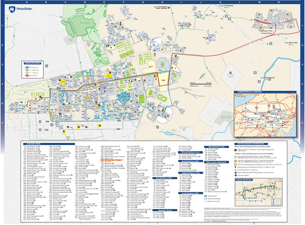 Penn State Main Map Penn State University Park Campus Maps - Download The Maps In Pdf Form To  Print